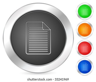 Computer circle icon set. Vector illustration.