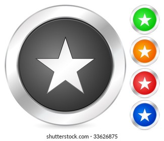 Computer circle icon set. Vector illustration.