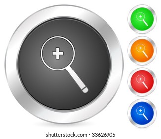 Computer circle icon set. Vector illustration.
