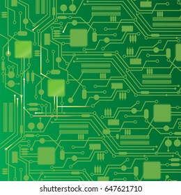 Computer circuit board abstract background, vector illustration.