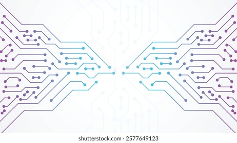 Computer Circuit Board. Networking Technology Circuit Board Abstract Lines Communication. Circuit Board Electronics Digital Technology Banner Blue. Central Computer Processors CPU Concept