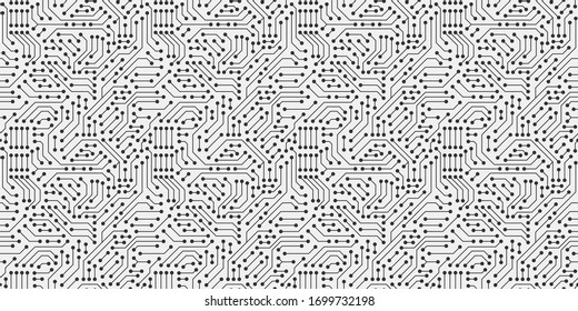 Computer circuit board pattern. Abstract vector illustration.