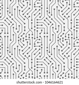 Computer circuit board. Seamless pattern