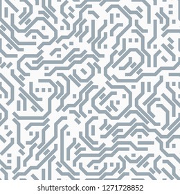 Computer circuit board. Seamless pattern. Vector illustration