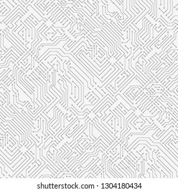 Computer circuit board. Seamless pattern