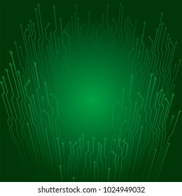 Computer circuit. Image of wiring land.