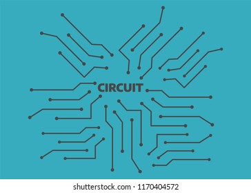 Computer circuit motherboard. Electronic circuit vector background. Technology circuit pattern