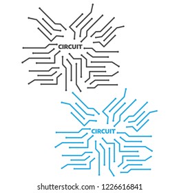 Computer circuit motherboard. Electronic circuit vector background. Technology circuit pattern