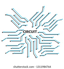 Computer circuit motherboard. Electronic circuit vector background. Technology circuit pattern