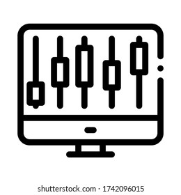 ilustración del vector de icono de compra de circuitos informáticos