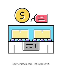 computer class rental color icon vector. computer class rental sign. isolated symbol illustration
