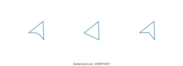 Computer click cursor arrow icons set. Cursor icon. Vector illustration. Click cursor collection. Cursor icon. Eps 10.