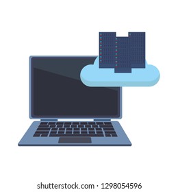 computer with cloud