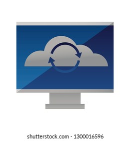 computer cloud computing reload arrows