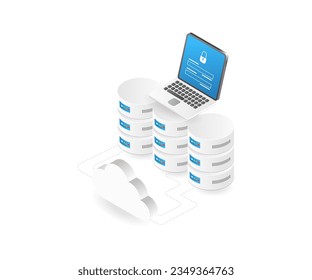 Computer cloud server database security password