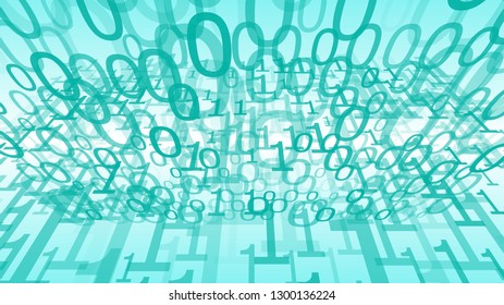 Computer clouding random numbers binary code vector backdrop