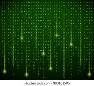 Computer code streams. Abstract vector background
