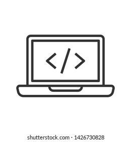 Computer Coding Lines Icon Vector