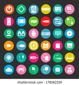 Computer color icon, vector illustration