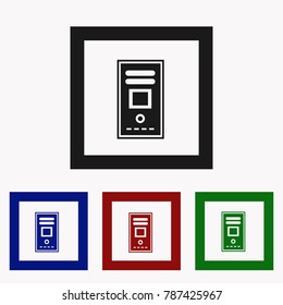 Computer color icon. vector image for website