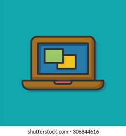 computer color line icon