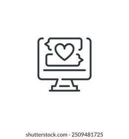 Ícone Comunicação do computador, ilustração vetorial