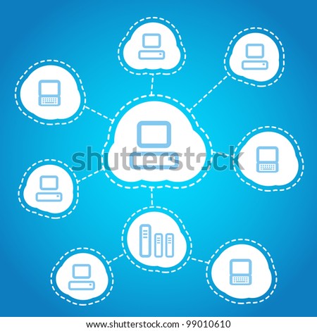 Computer communication scheme. Social media