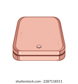 caricatura de impresora fotográfica compacta de ordenador. dispositivo de escritorio, moderna señal de impresora fotográfica compacta de papel. ilustración vectorial de símbolo aislado