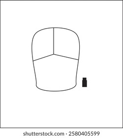 Computer component illustration icon, flat, asset, element, outline icon