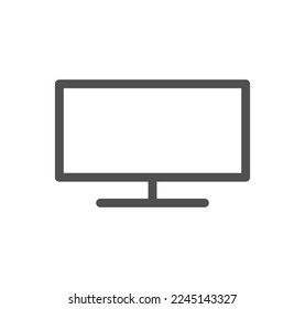 Computer- und Komponentenbezogene Symbolumrandung und Linearvektorgrafik.