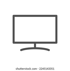 Computer- und Komponentenbezogene Symbolumrandung und Linearvektorgrafik.