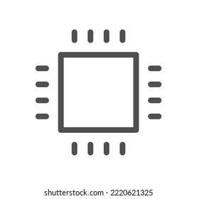 Computer and components icon outline and linear vector.