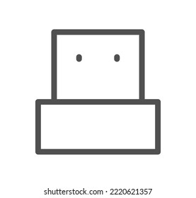 Computer and components icon outline and linear vector.