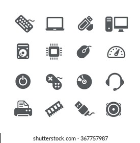 Computer components Icons // Utility Series