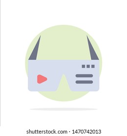 Computer, Computing, Digital, Glasses, Google Abstract Circle Background Flat color Icon. Vector Icon Template background