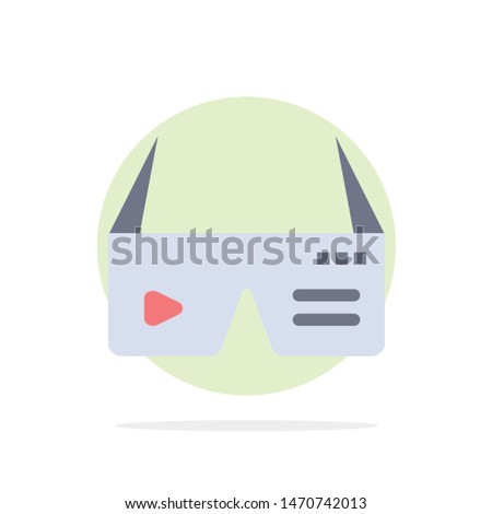 Computer, Computing, Digital, Glasses, Google Abstract Circle Background Flat color Icon. Vector Icon Template background