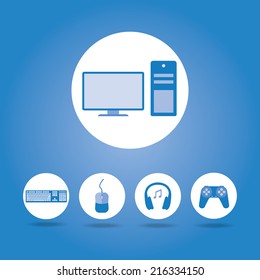 Computer Concept , gamer icon