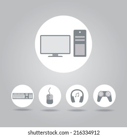 computer concept , gamer icon