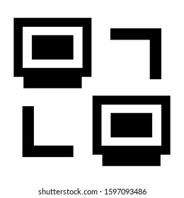 computer connected icon isolated sign symbol vector illustration - high quality black style vector icons
