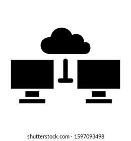 computer connected icon isolated sign symbol vector illustration - high quality black style vector icons
