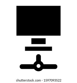 computer connected icon isolated sign symbol vector illustration - high quality black style vector icons
