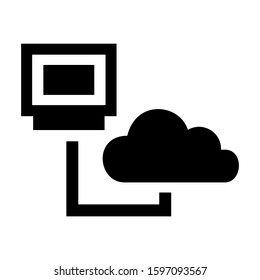 computer connected icon isolated sign symbol vector illustration - high quality black style vector icons
