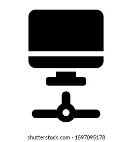 computer connected icon isolated sign symbol vector illustration - high quality black style vector icons
