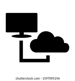 computer connected icon isolated sign symbol vector illustration - high quality black style vector icons
