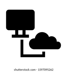 computer connected icon isolated sign symbol vector illustration - high quality black style vector icons
