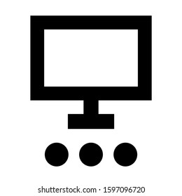 computer connected icon isolated sign symbol vector illustration - high quality black style vector icons
