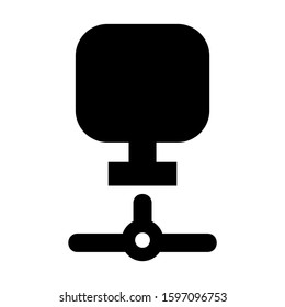 computer connected icon isolated sign symbol vector illustration - high quality black style vector icons
