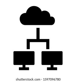 computer connected icon isolated sign symbol vector illustration - high quality black style vector icons
