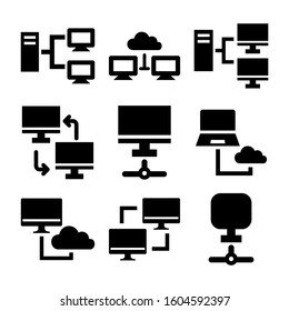 computer connected icon isolated sign symbol vector illustration - Collection of high quality black style vector icons
