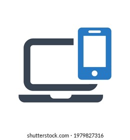 Computer connection icon.device,digital (vector illustration)